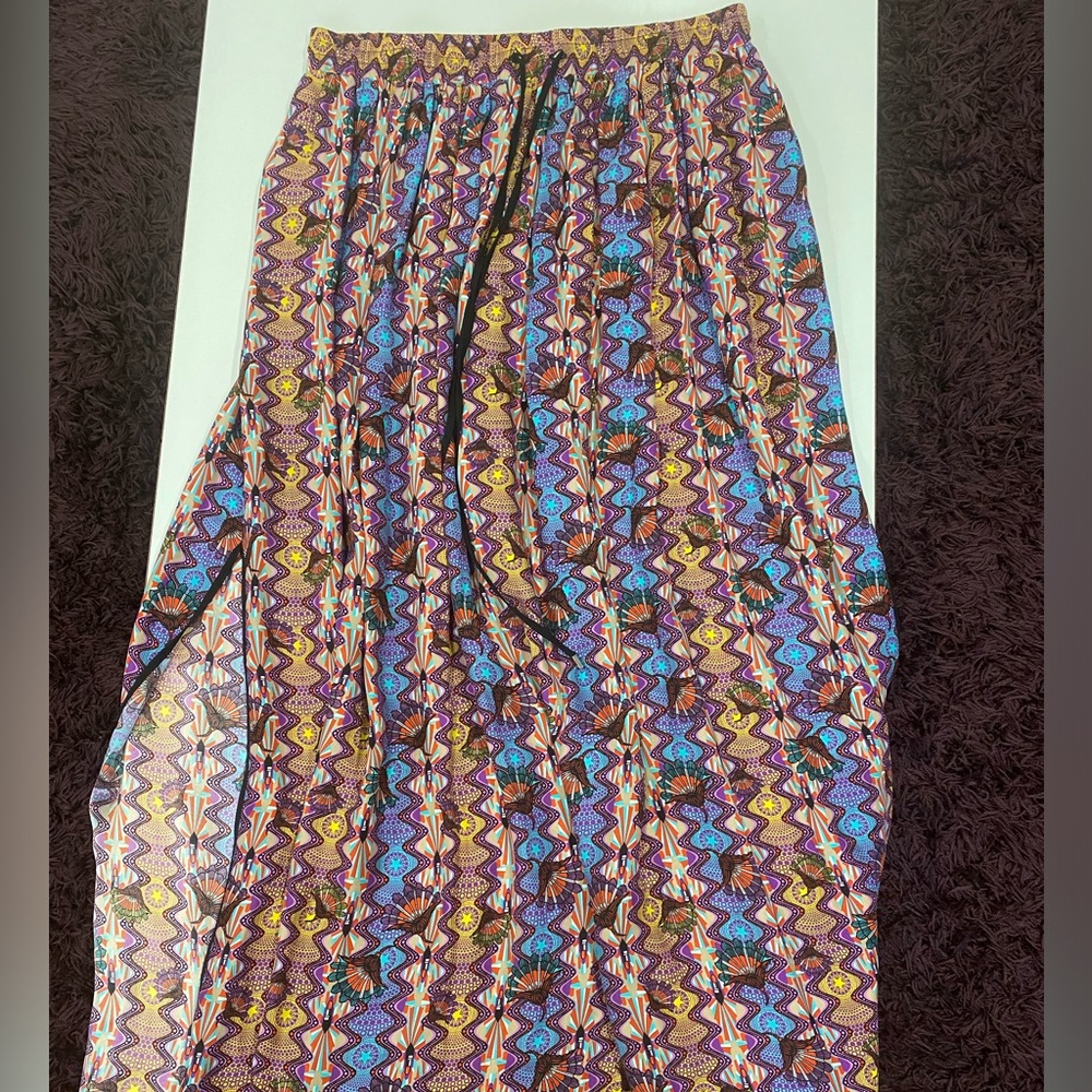 Space - Long printed skirt